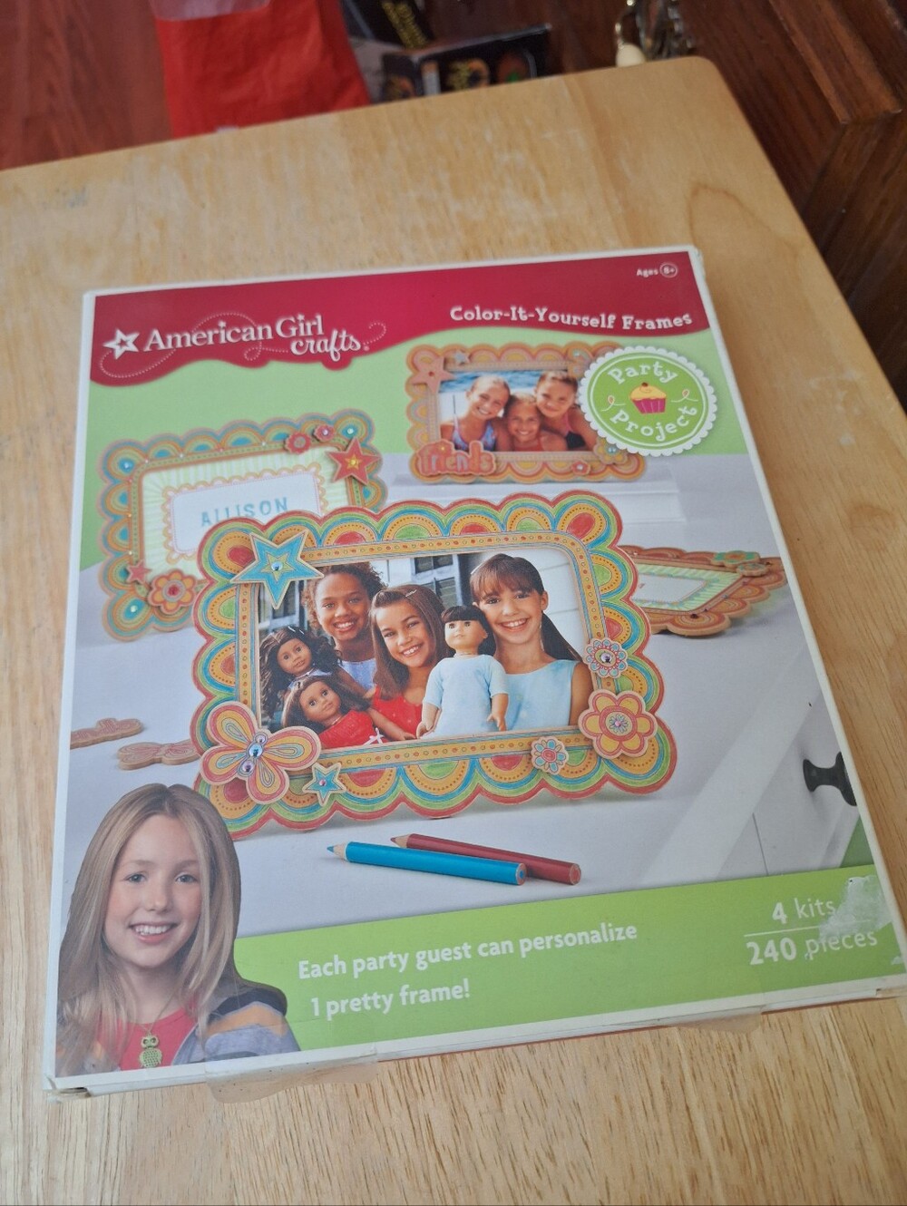 Vintage 2011 American Girl Crafts Color It Yourself Frames New